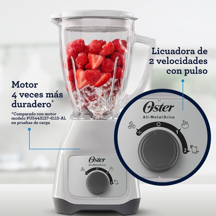 Licuadora Oster® con vaso de vidrio y control de perilla BLSTKAGWRD - Oster